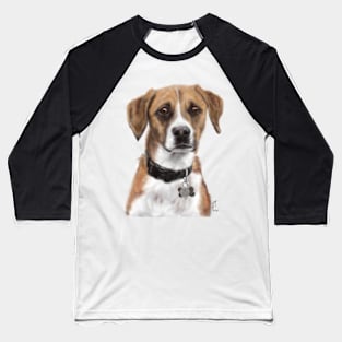 Pensive Beagle Mix Pooch Baseball T-Shirt